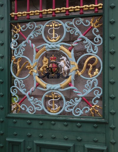 Victorian cast iron decoration of the gate of the former Royal Naval Hospital, Plymouth by Unbekannt Unbekannt